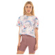 Be Nation Γυναικεία κοντομάνικη μπλούζα Printed Crop Top